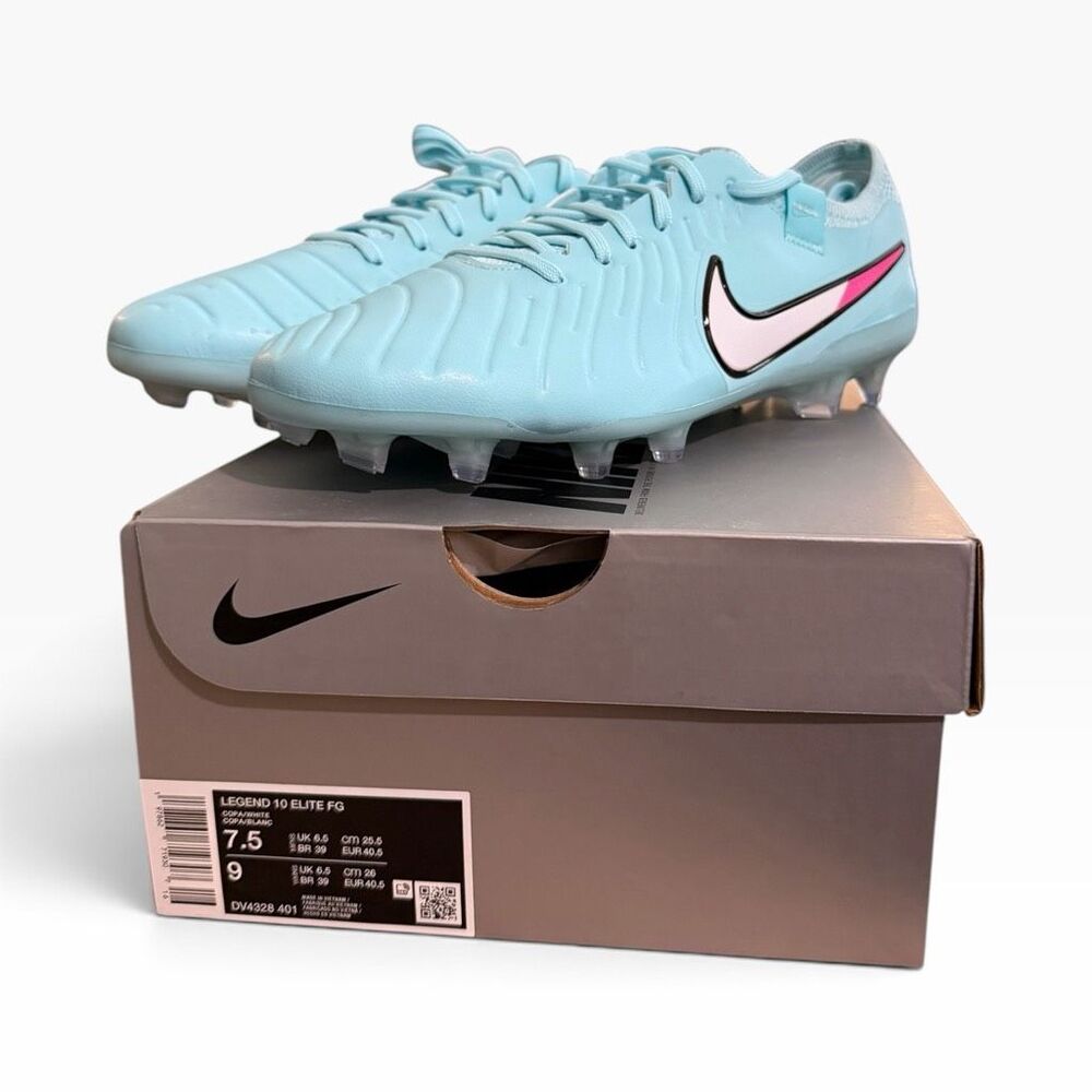 Nike Tiempo Legend 10 Elite FG Prism Pack Soccer Cleats DV4328-401 Mens size 7.5